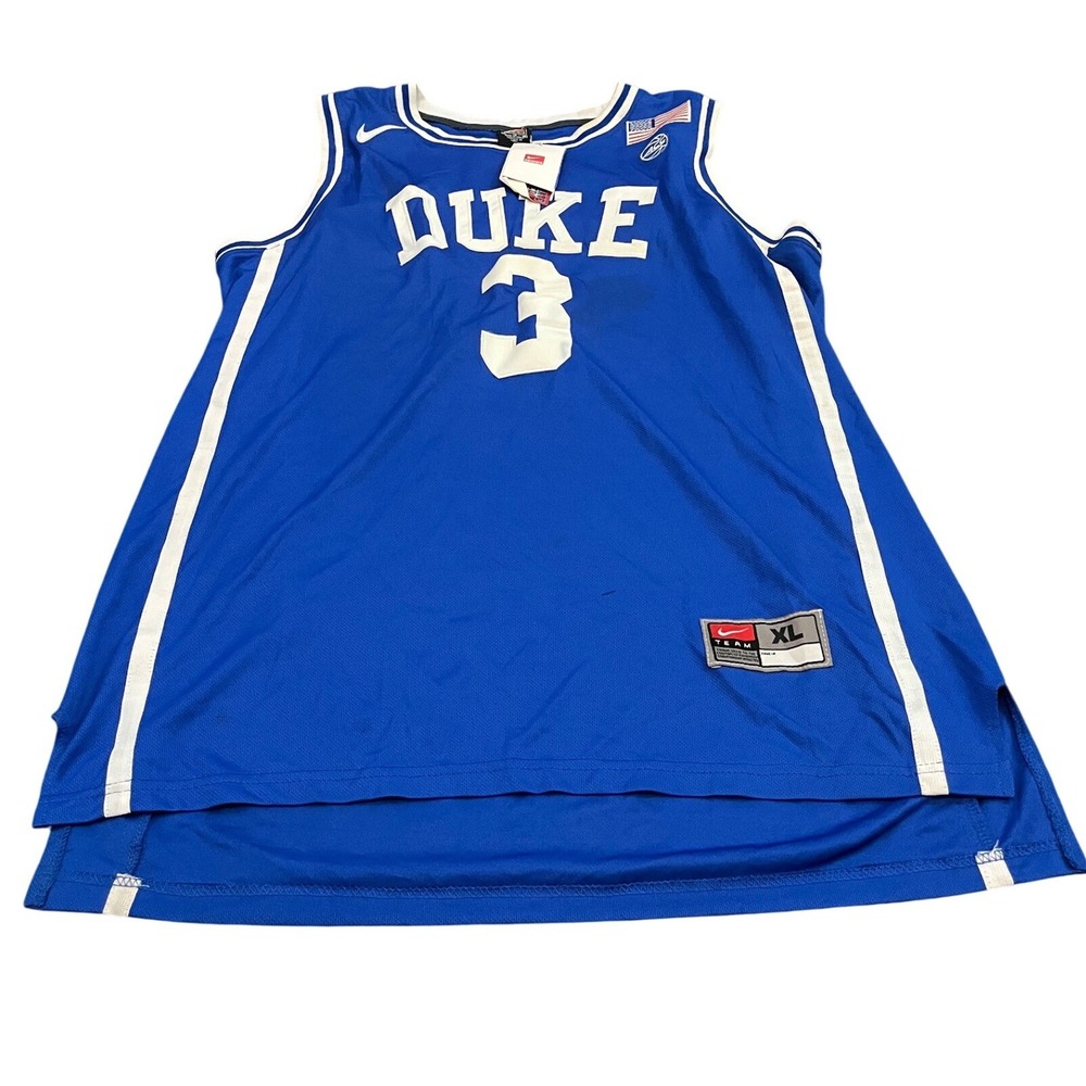 Nike Basketball Jersey Mens XL Blue Duke‎ Blue Devils #3 Jones ACC Stitched